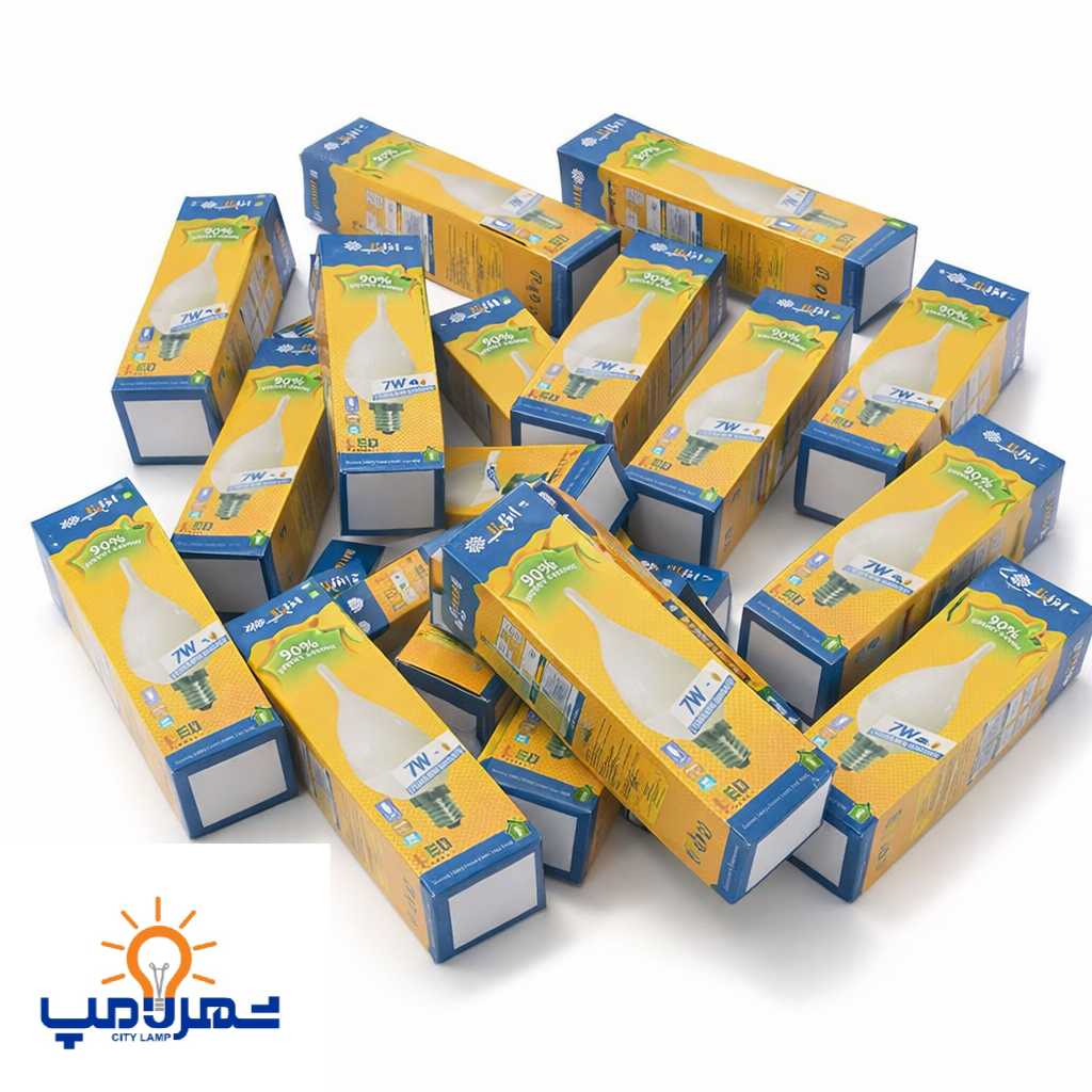 لامپ ال ای دی 7 وات مدل اشکی افراتاب بسته 20 عددی