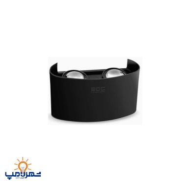 چراغ دیواری داخلی 8 وات دو طرفه بدنه مشکی مدل دکورا  ای دی سی