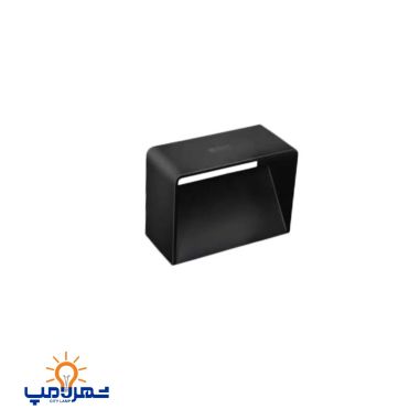 چراغ دیواری روکار6 وات مدل مستطیل بدنه مشکی ای دی سی