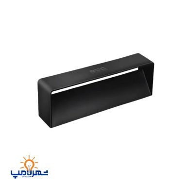 چراغ دیواری روکار18 وات مدل مستطیل بدنه مشکی ای دی سی